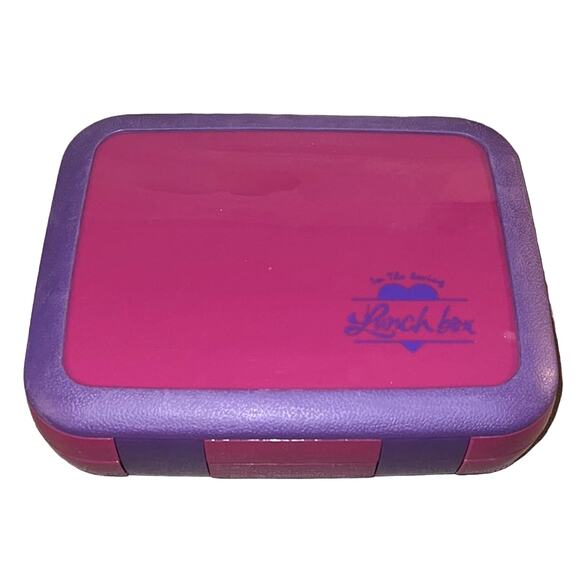 NWOT NWOB Bento Lunch Box Leakproof Purple 3 Compartments BPA-Free w/ Spork - Picture 2 of 6
